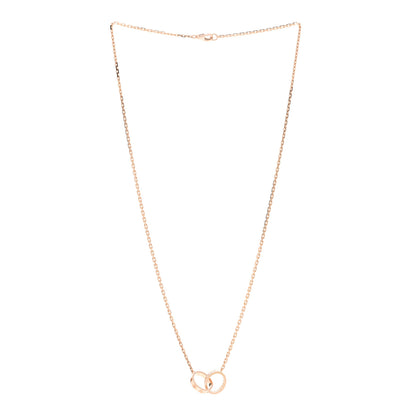 Cartier 18K Pink Gold Diamond Interlocking LOVE Necklace 3 of 5