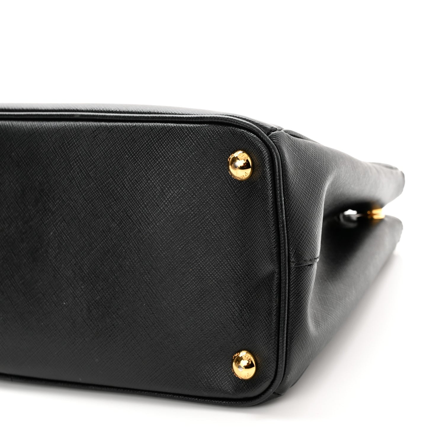 Saffiano Small Galleria Double Zip Tote Black