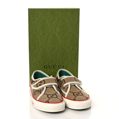 Gucci Monogram Jumbo GG Web Womens 1977 Tennis Velcro Strap Sneakers 36 Camel Ebony Mystic White 10 of 10