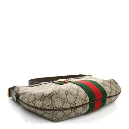 Gucci GG Supreme Monogram Web Small Ophidia Half Moon Hobo Brown 4 of 10