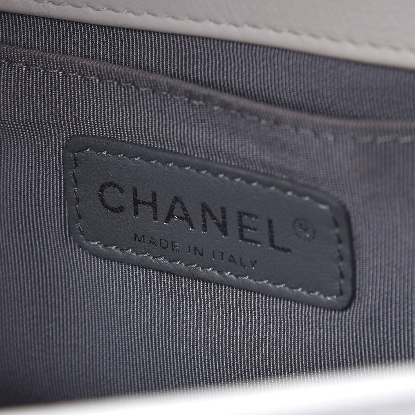 Calfskin Double Stitch Medium Boy Flap White