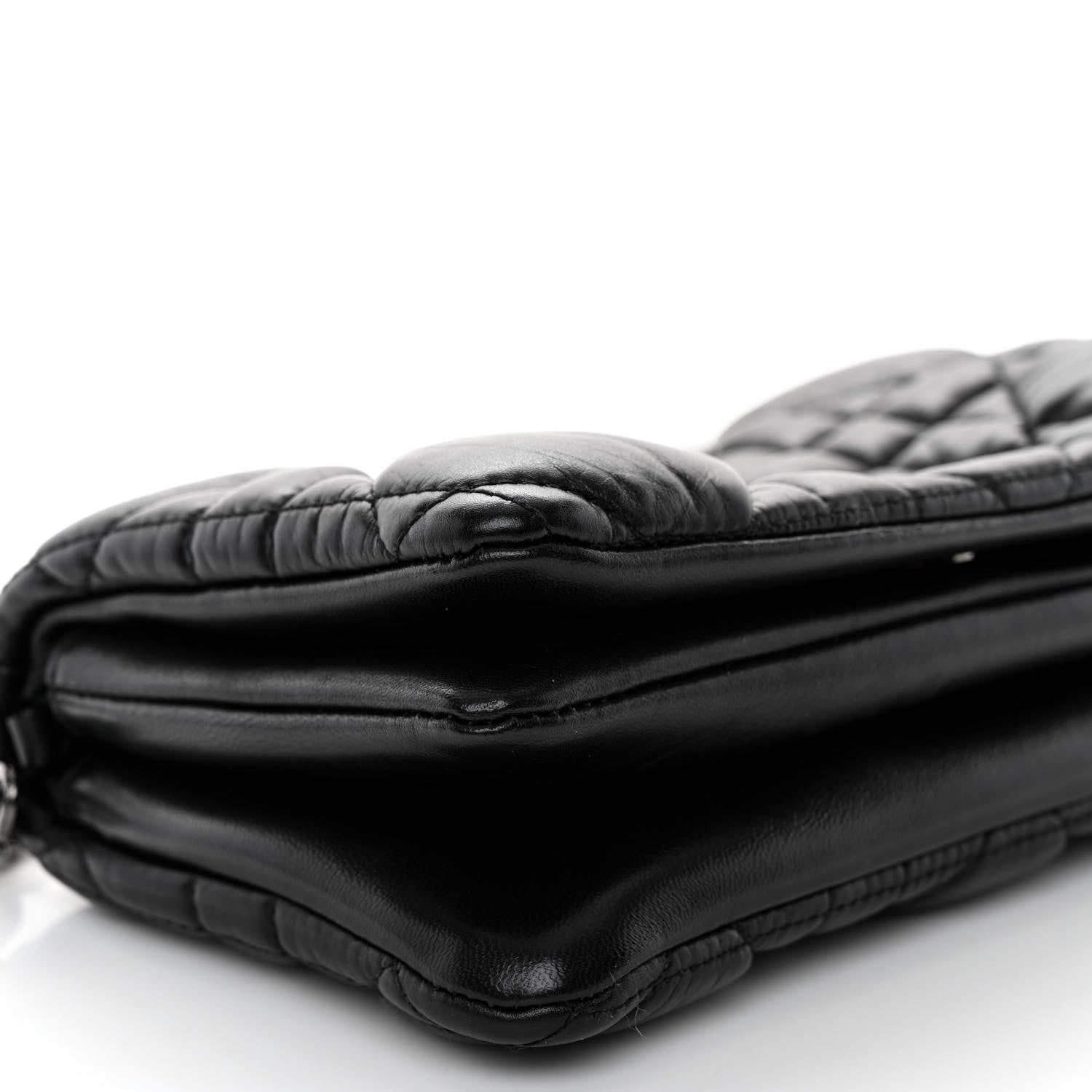 Christian Dior Calfskin Macrocannage Mini Caro Bag Black 9 of 10