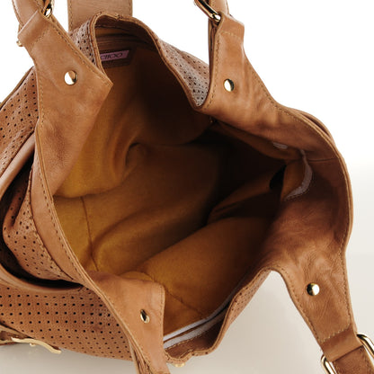 Jimmy Choo Nappa Perforated Bree Tote Camel 5 of 6