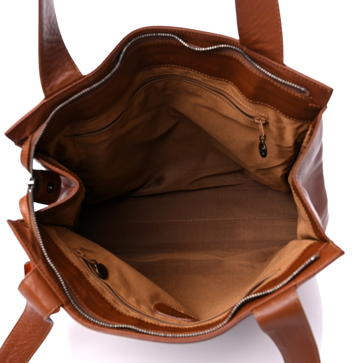 Chanel Lambskin CC Stitched Logo Tote Brown 5 of 15