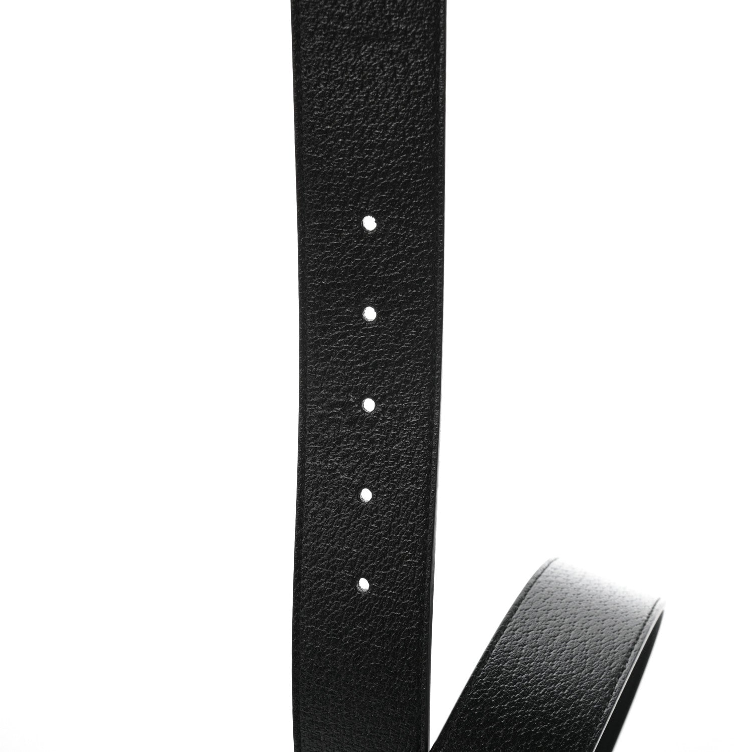 Gucci Textured Dollar Calfskin Nickel Double G 40mm Belt 85 34 Black 4 of 5