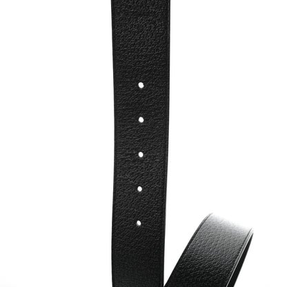 Gucci Textured Dollar Calfskin Nickel Double G 40mm Belt 85 34 Black 4 of 5