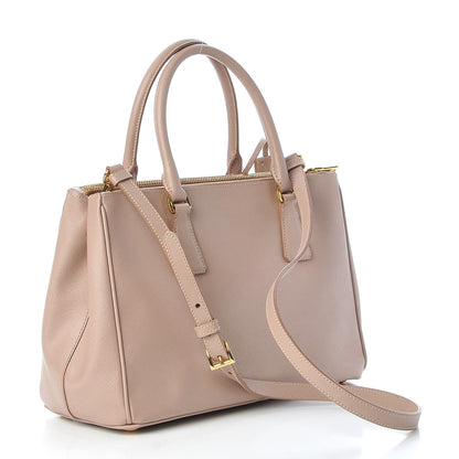 Prada Saffiano Small Galleria Double Zip Tote Cammeo 3 of 15