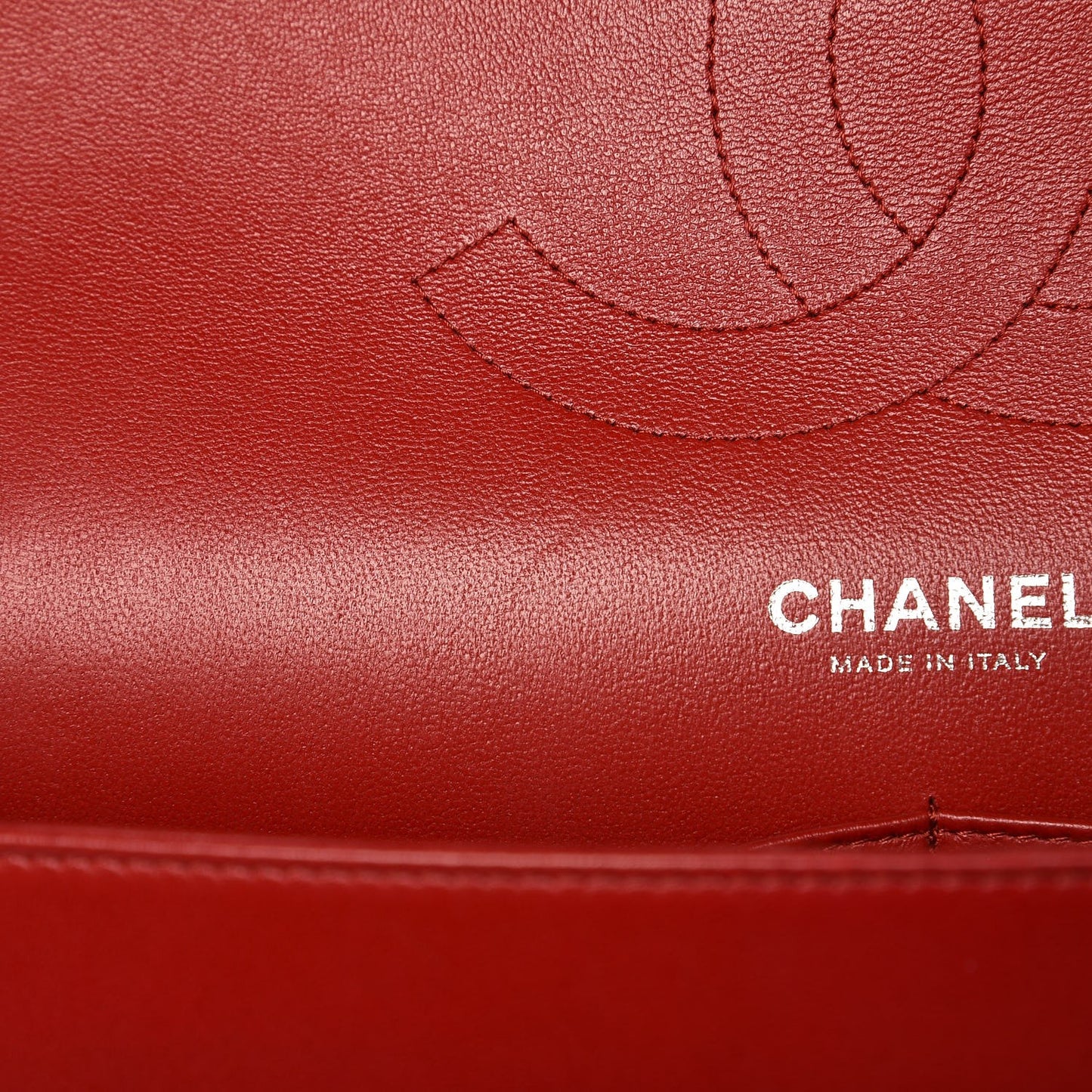 Lambskin Quilted Jumbo Double Flap Red