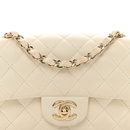 Chanel Lambskin Quilted Mini Rectangular Flap White 5 of 12