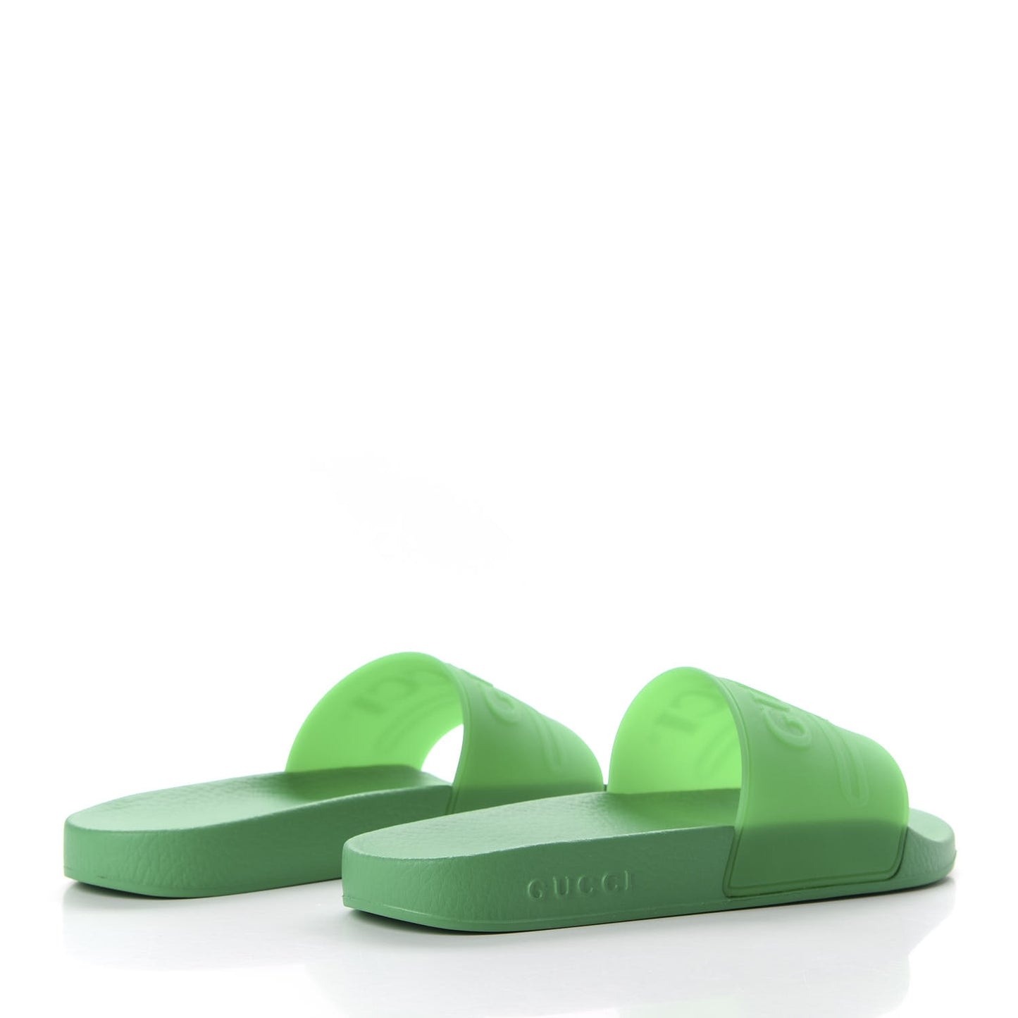 Rubber Logo Stamped Mens Slide Sandals 8 Verde