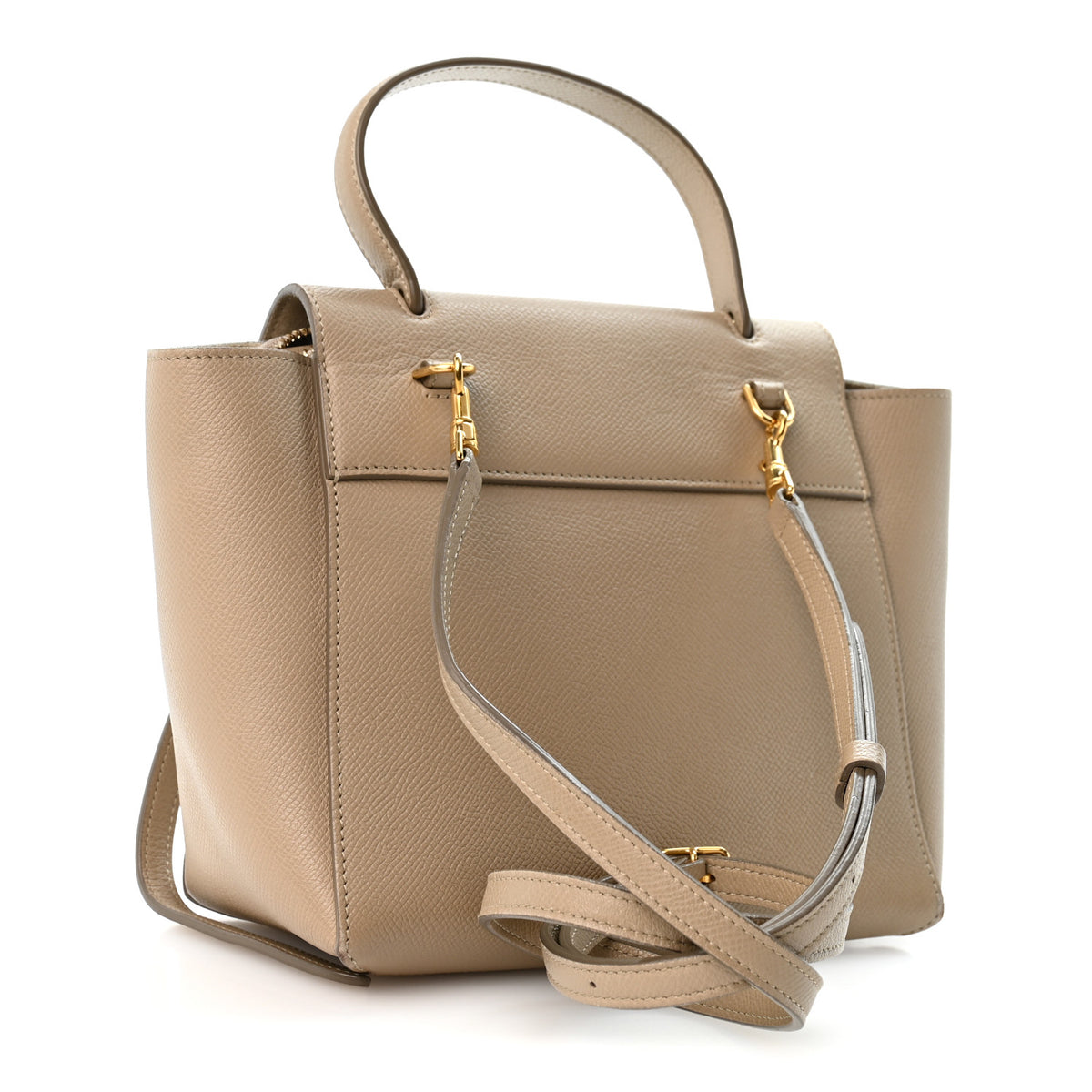 Grained Calfskin Nano Belt Bag Light Taupe