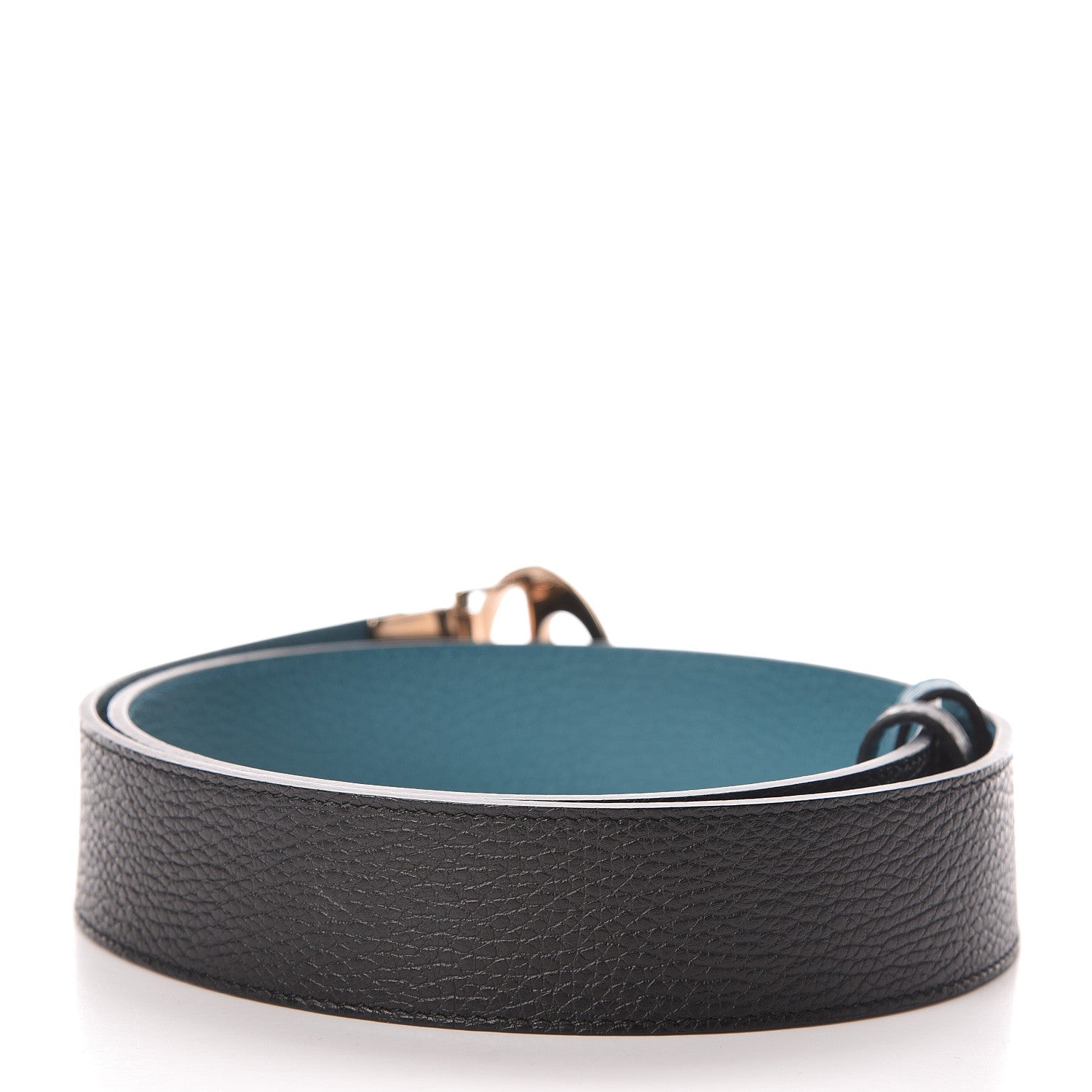 Gucci Dollar Calfskin 1973 Reversible Belt 90 36 Black Deep Cobalt 3 of 6