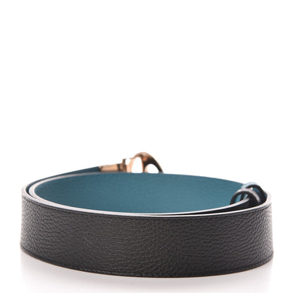 Gucci Dollar Calfskin 1973 Reversible Belt 90 36 Black Deep Cobalt 3 of 6