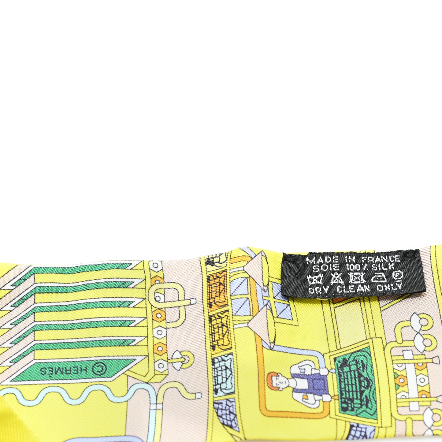 Silk La Maison des Carres Twilly Jaune Vif Bleu Roy Turquoise