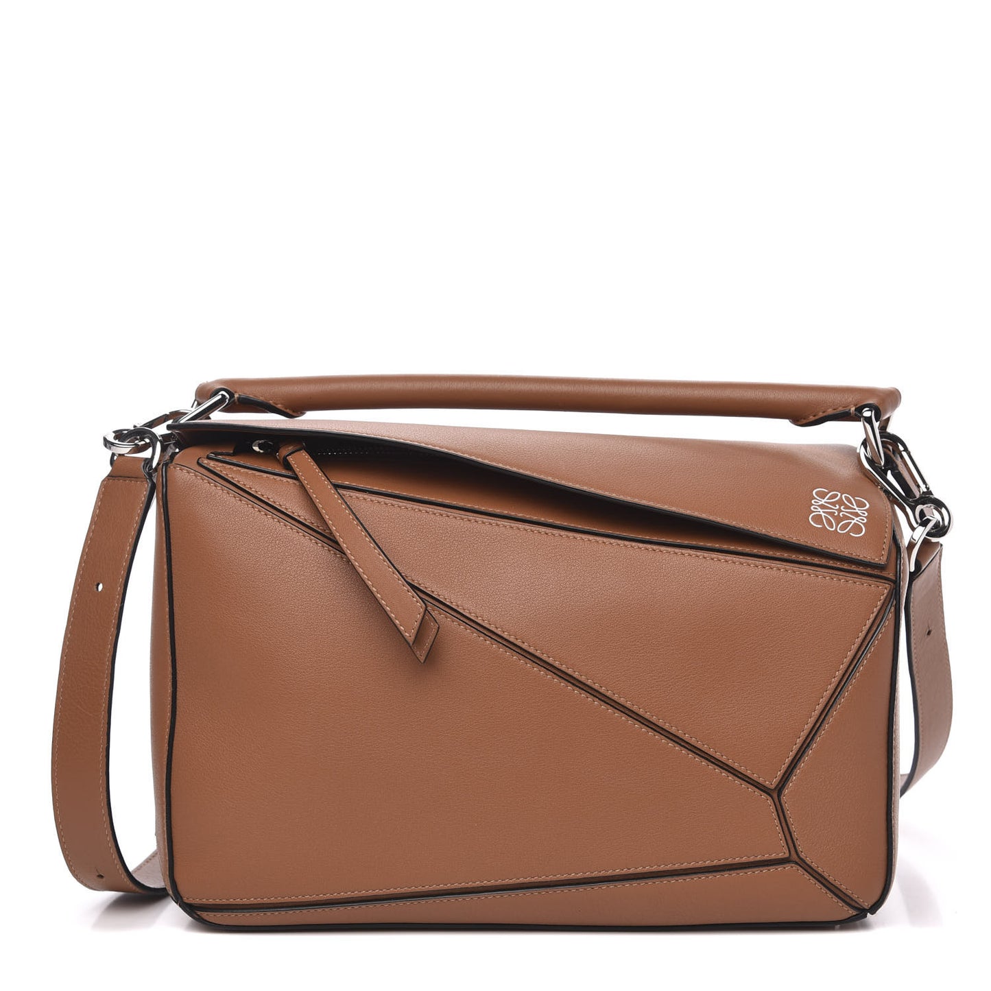 Calfskin Medium Puzzle Bag Tan