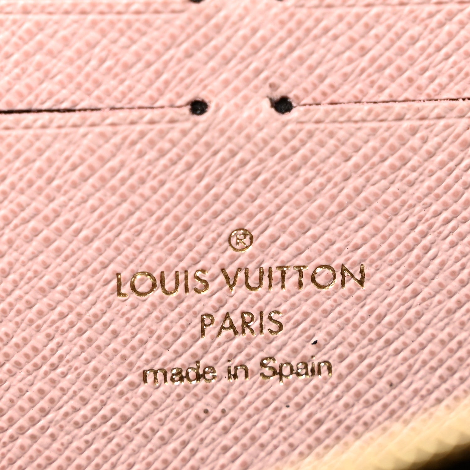 Louis Vuitton Damier Ebene Clemence Wallet Rose Ballerine 6 of 10