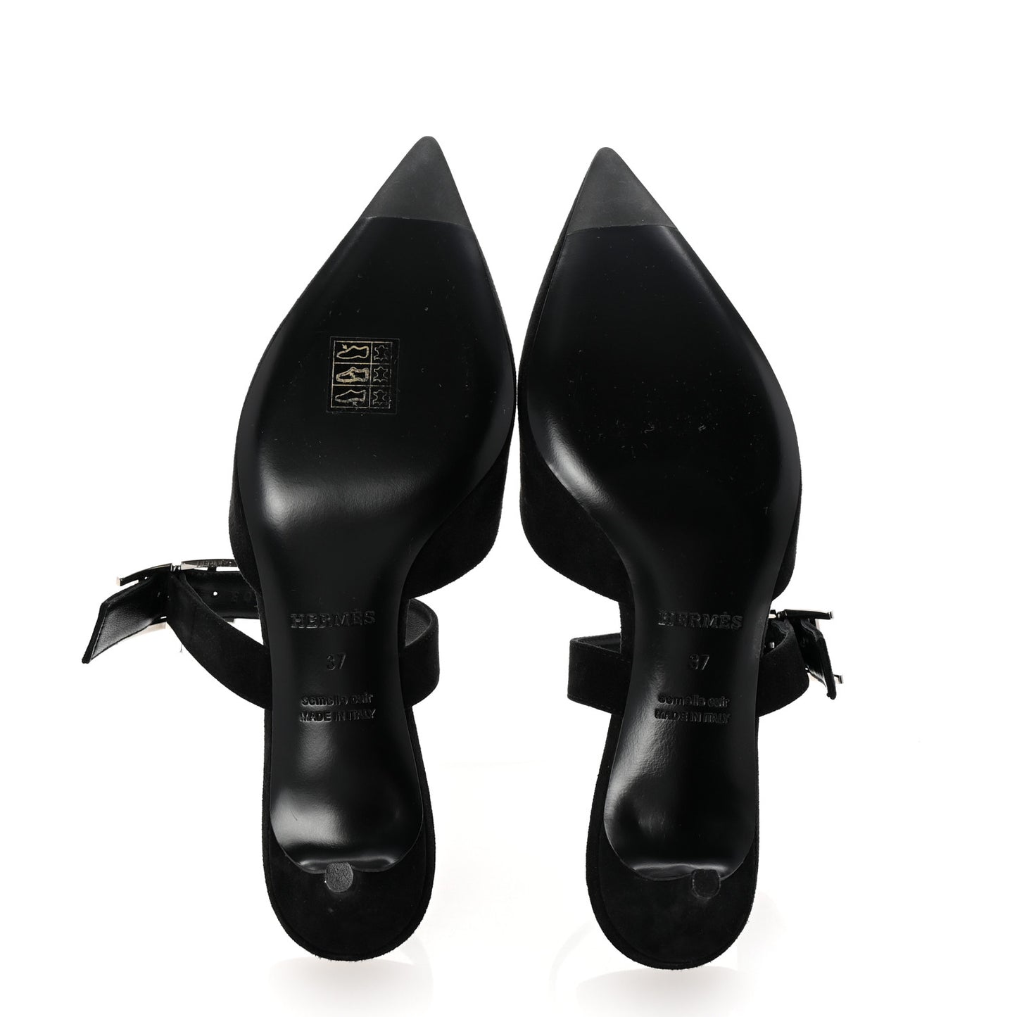 Suede Goatskin Blink Mules 37 Black