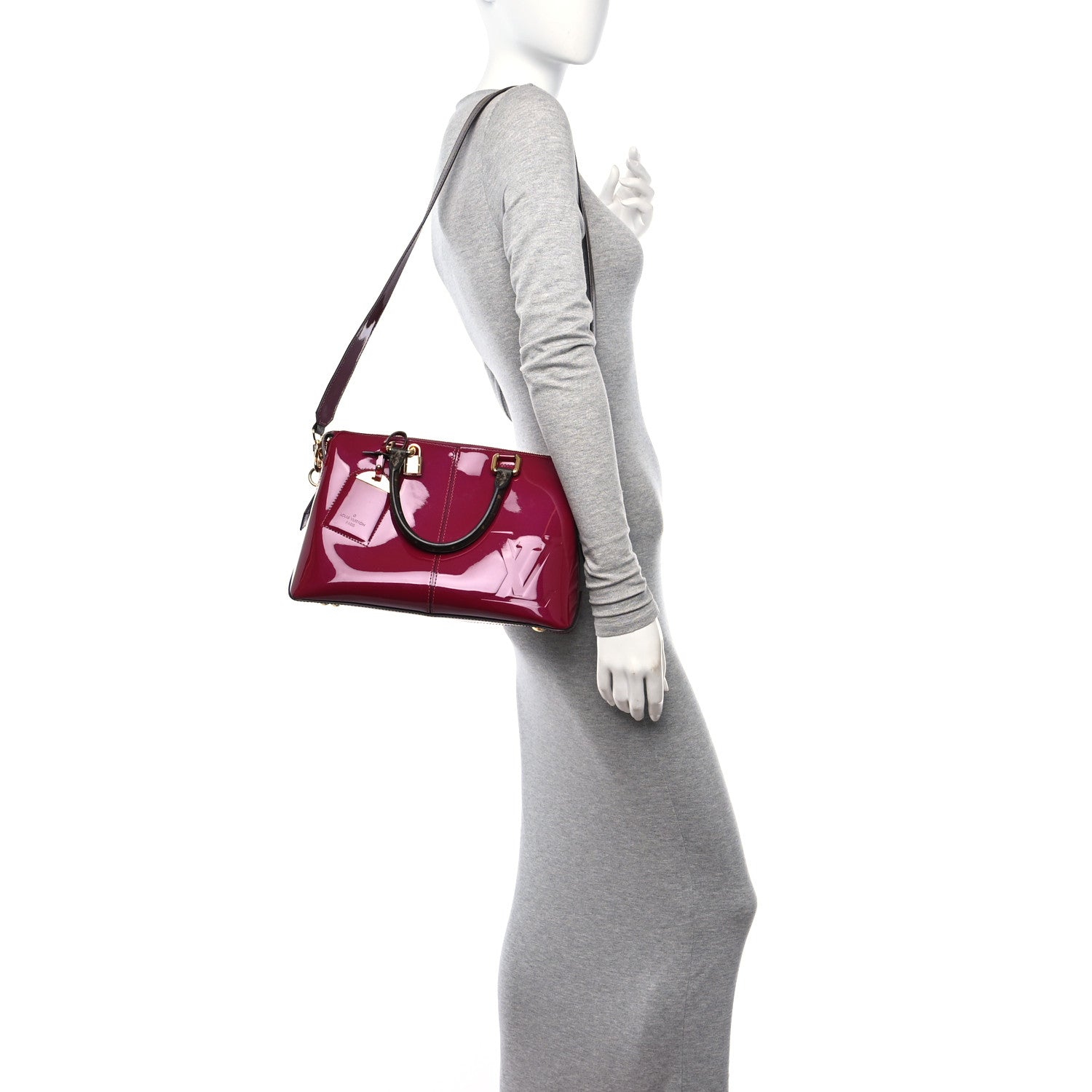 Louis Vuitton Patent Calfskin Miroir Tote Magenta 2 of 9