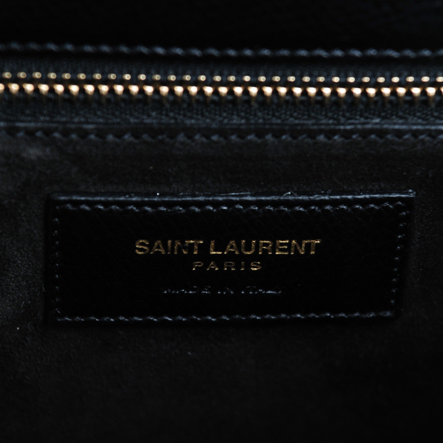 Saint Laurent Textured Calfskin Medium Classic Monogram Universite Bag Black 5 of 6