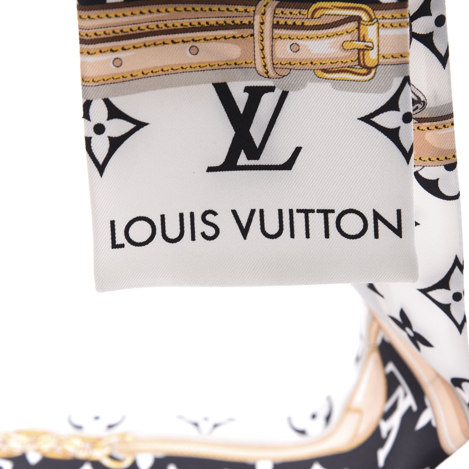 Louis Vuitton Silk Monogram Confidential Bandeau Black 2 of 3