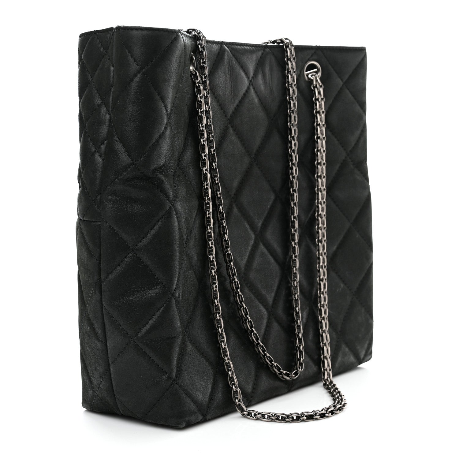 Chanel Iridescent Calfskin Quilted Reissue 2.55 Tote Black 3 of 10