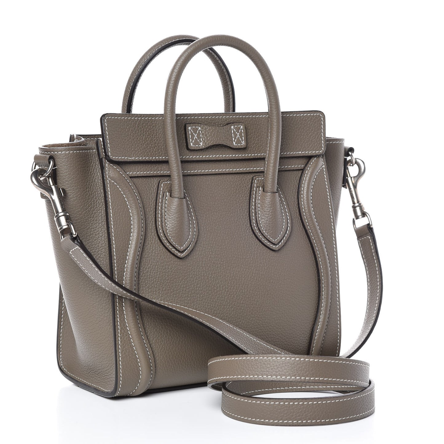 Drummed Calfskin Nano Luggage Souris