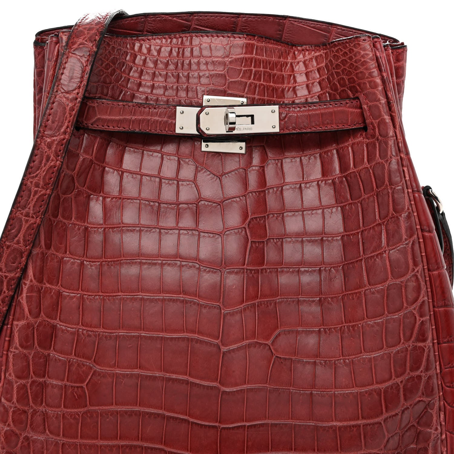 Hermes Niloticus Crocodile Kelly Sport 26 Rouge H 8 of 15