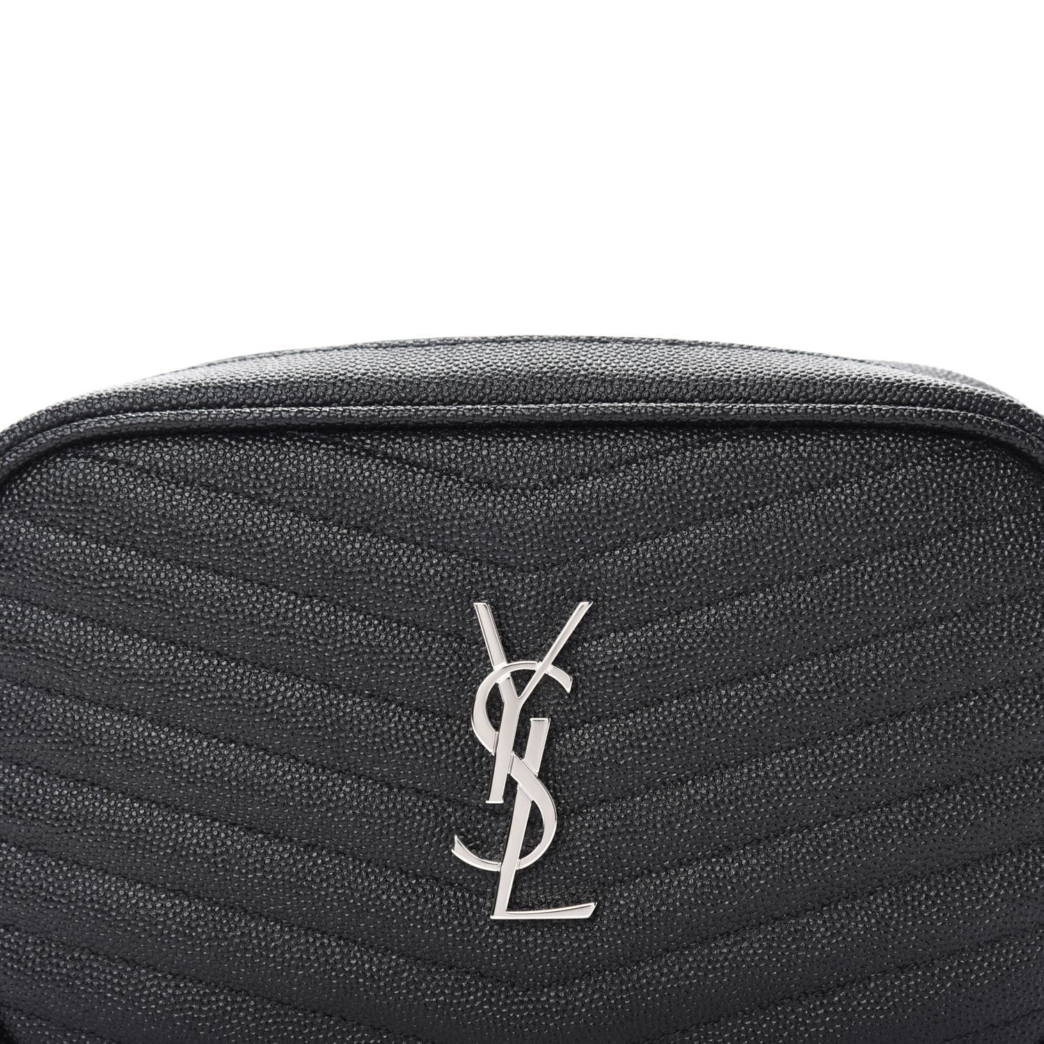 Saint Laurent Grain De Poudre Matelasse Monogram Mini Lou Camera Bag Black 19 of 20