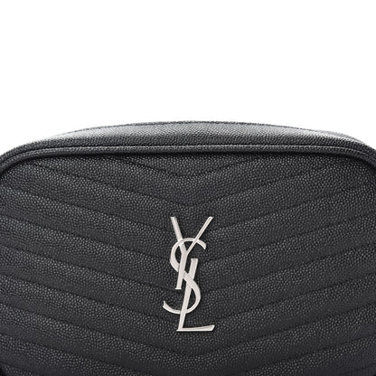 Saint Laurent Grain De Poudre Matelasse Monogram Mini Lou Camera Bag Black 19 of 20
