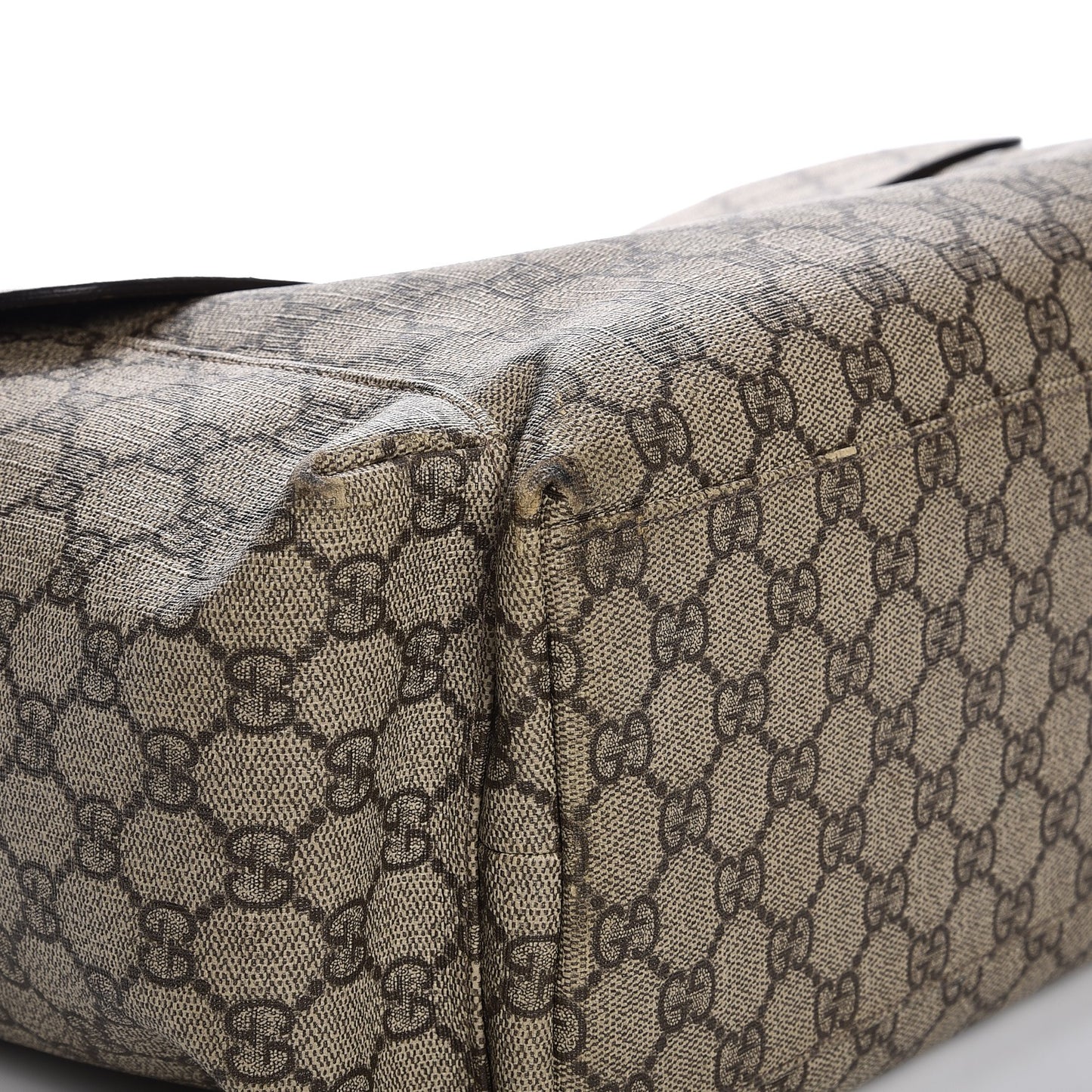 GG Plus Monogram Messenger Diaper Bag Dark Brown