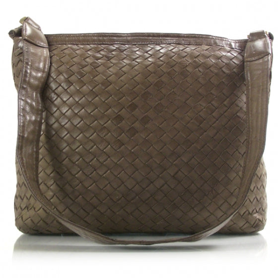 Bottega Veneta Vintage Woven Shoulder Bag Taupe 1 of 8