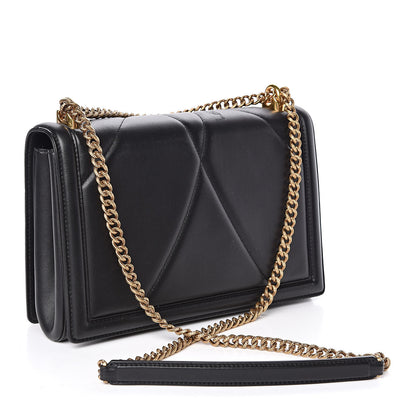 Dolce & Gabbana Calfskin Large Devotion Crossbody Bag Black 3 of 10