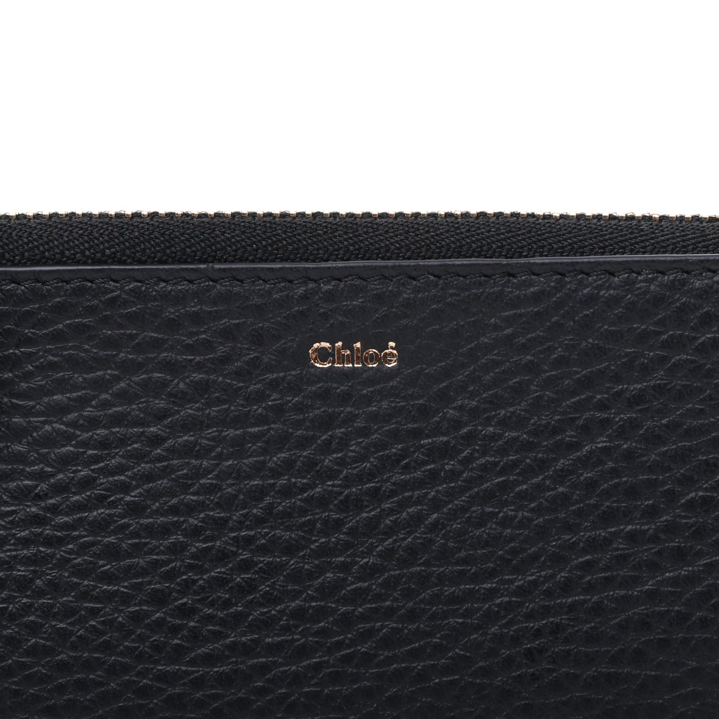 Calfskin Alphabet Purse Wallet Black