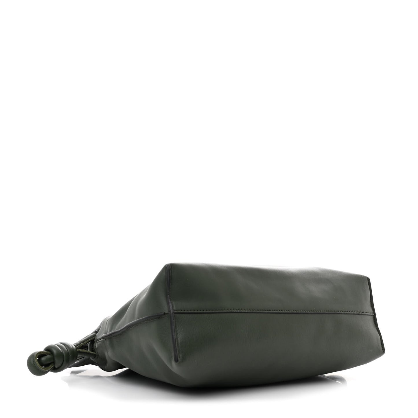 Calfskin Flamenco Knot Clutch Vintage Khaki