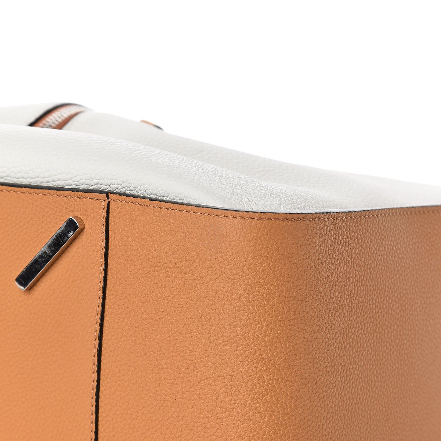 Calfskin Medium Hammock Shoulder Bag Tan White
