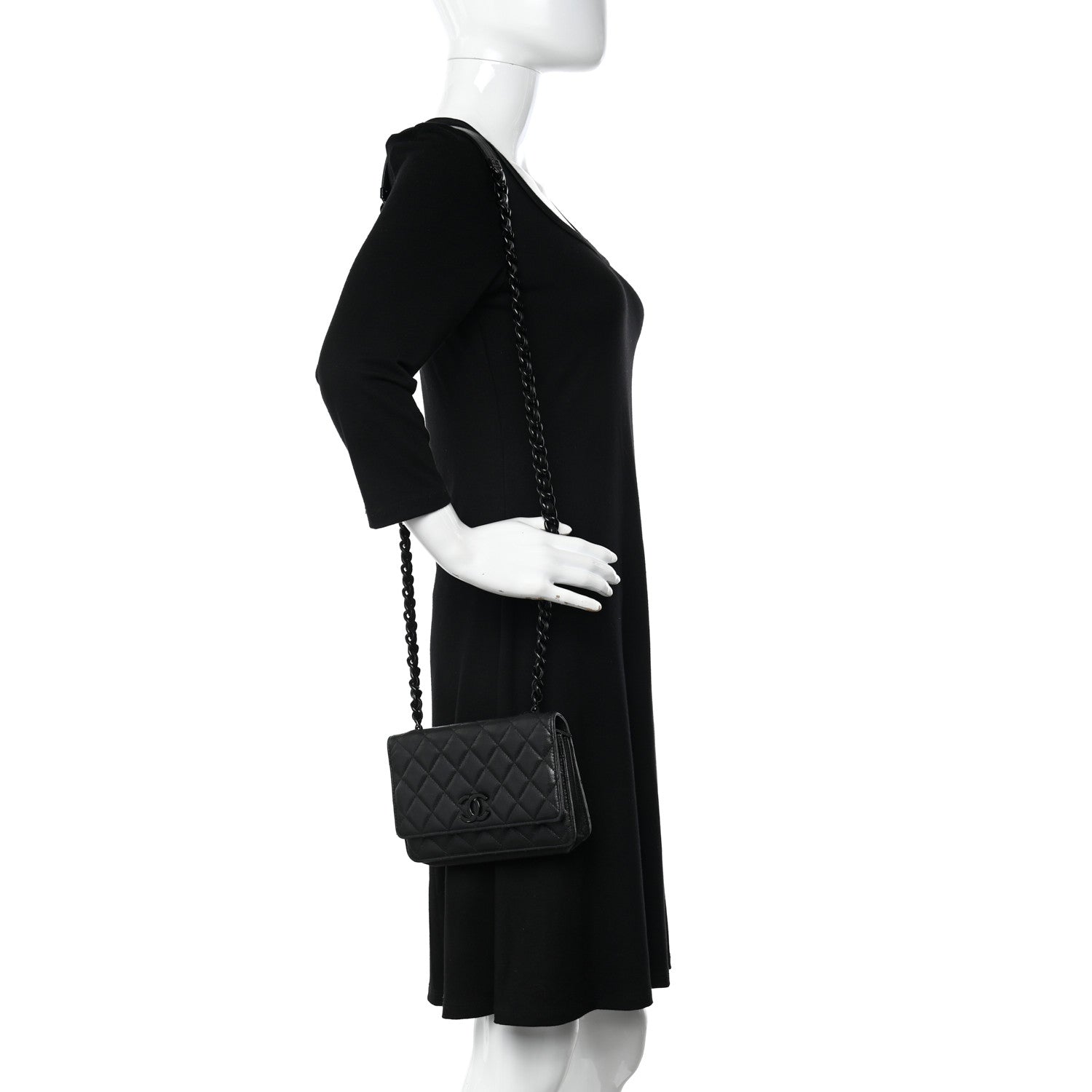 Chanel Caviar Quilted My Everything Wallet On Chain WOC Black 2 of 11