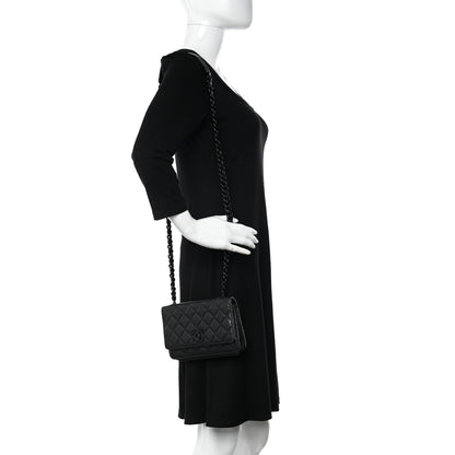 Chanel Caviar Quilted My Everything Wallet On Chain WOC Black 2 of 11