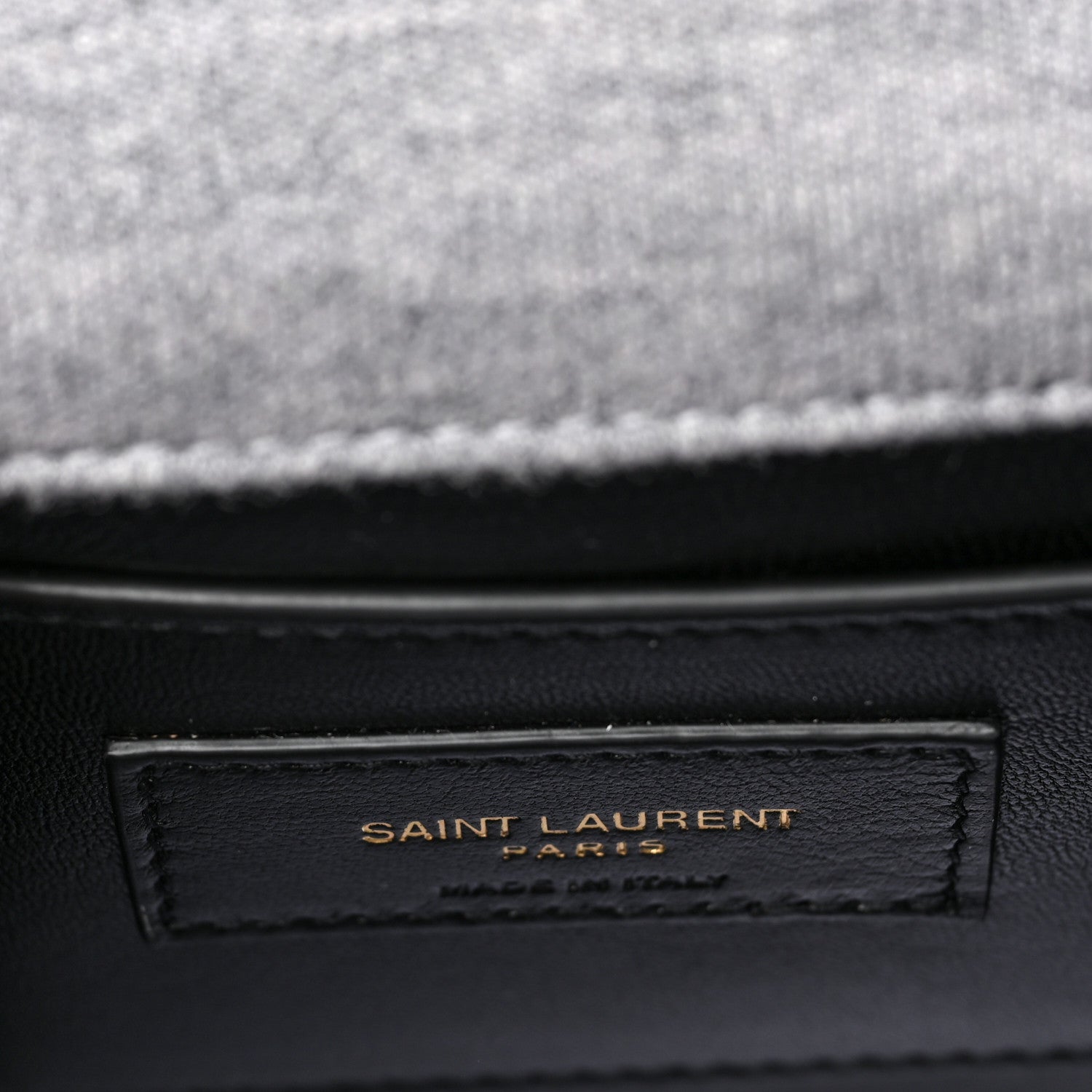 Saint Laurent Jersey Wool Patchwork Monogram Mini Jamie Baguette Grigio 6 of 8