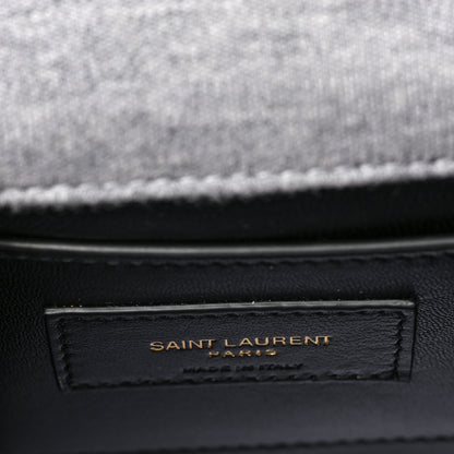 Saint Laurent Jersey Wool Patchwork Monogram Mini Jamie Baguette Grigio 6 of 8