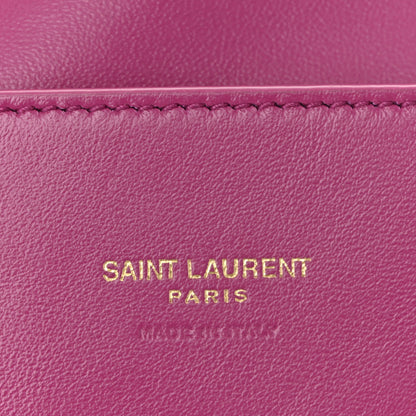 Saint Laurent Smooth Calfskin Suede Medium Reversible Monogram Kate Satchel Rose Rubis 18 of 35