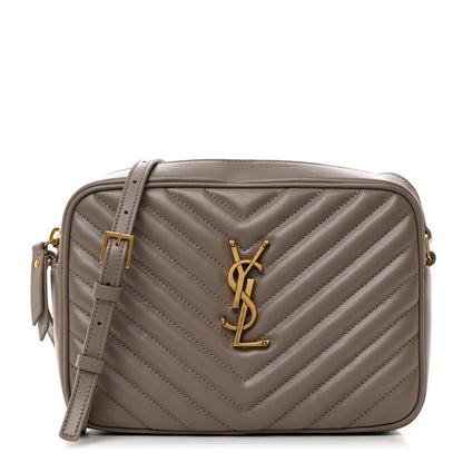Saint Laurent Calfskin Matelasse Monogram Lou Camera Bag Greyish Brown 1 of 10