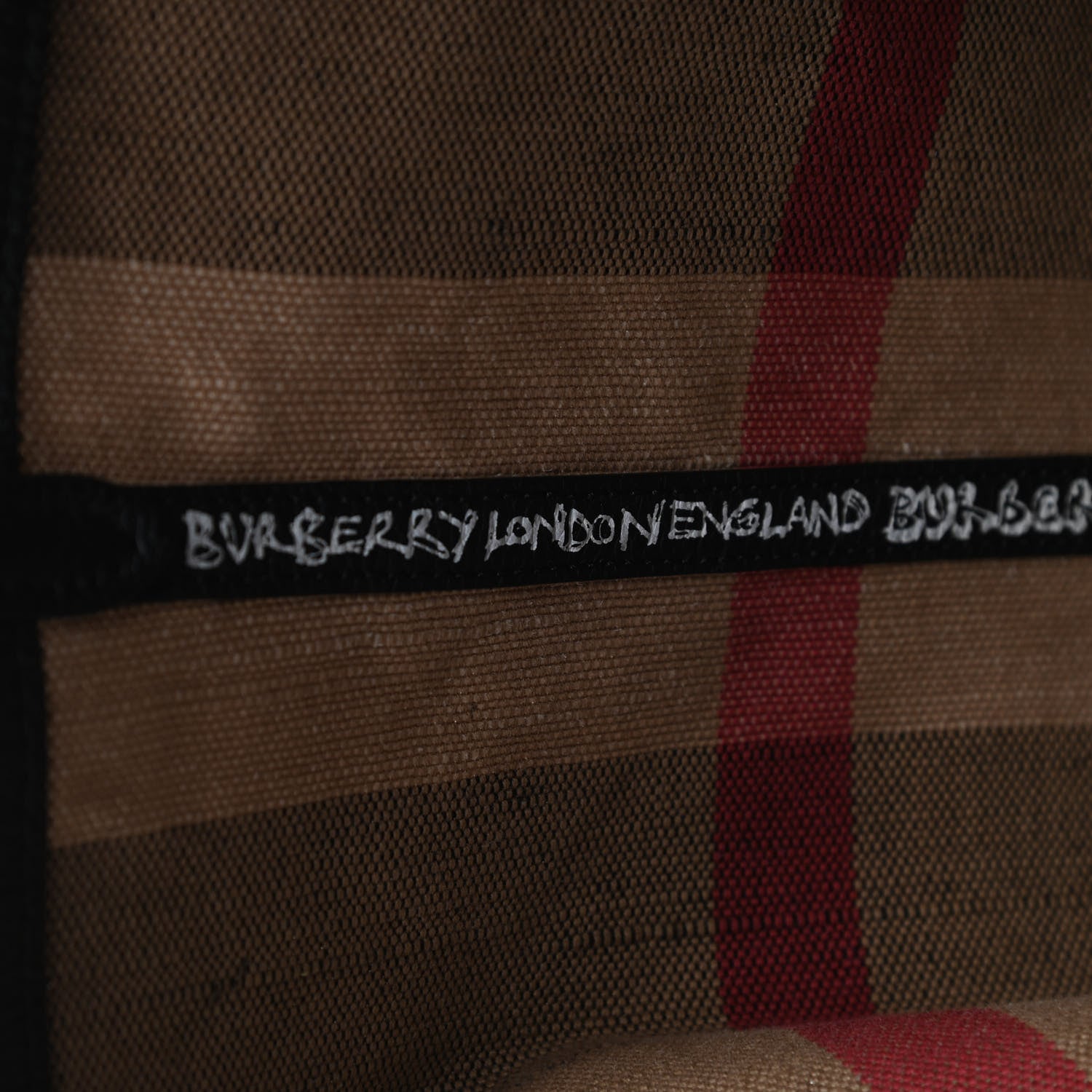 Burberry Coated Canvas Mega Check Medium Doodle Tote Black 6 of 10