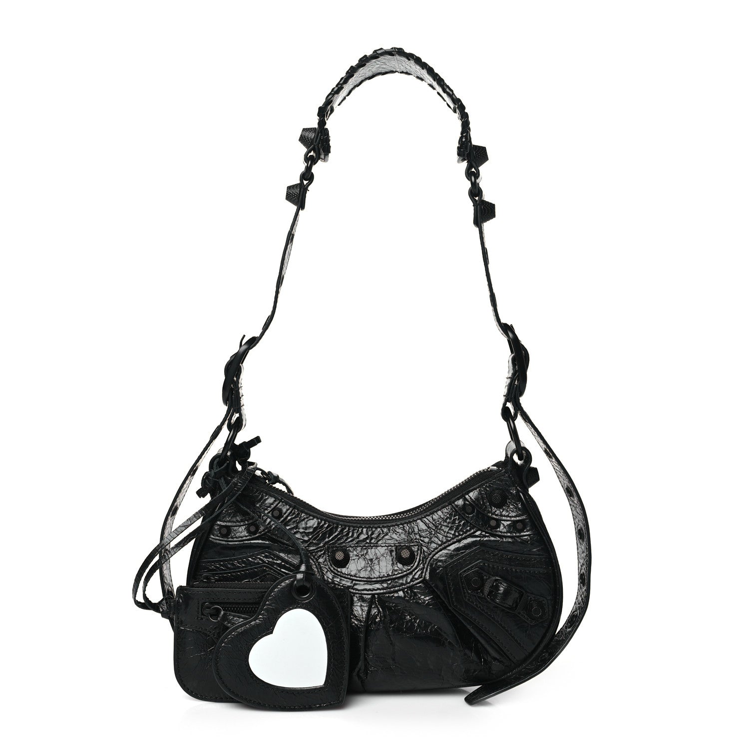 Balenciaga Agneau Arena Monochrome Le Cagole Shoulder Bag XS Black 1 of 11