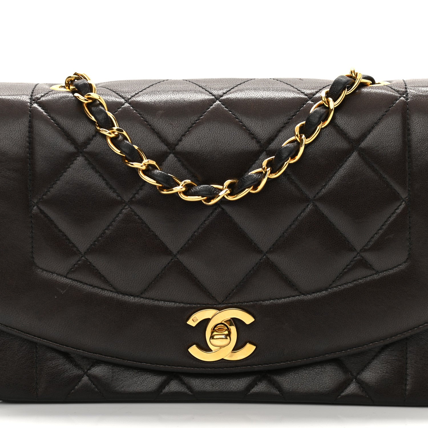 Chanel Lambskin Quilted Small Single Flap Brown 3 of 14