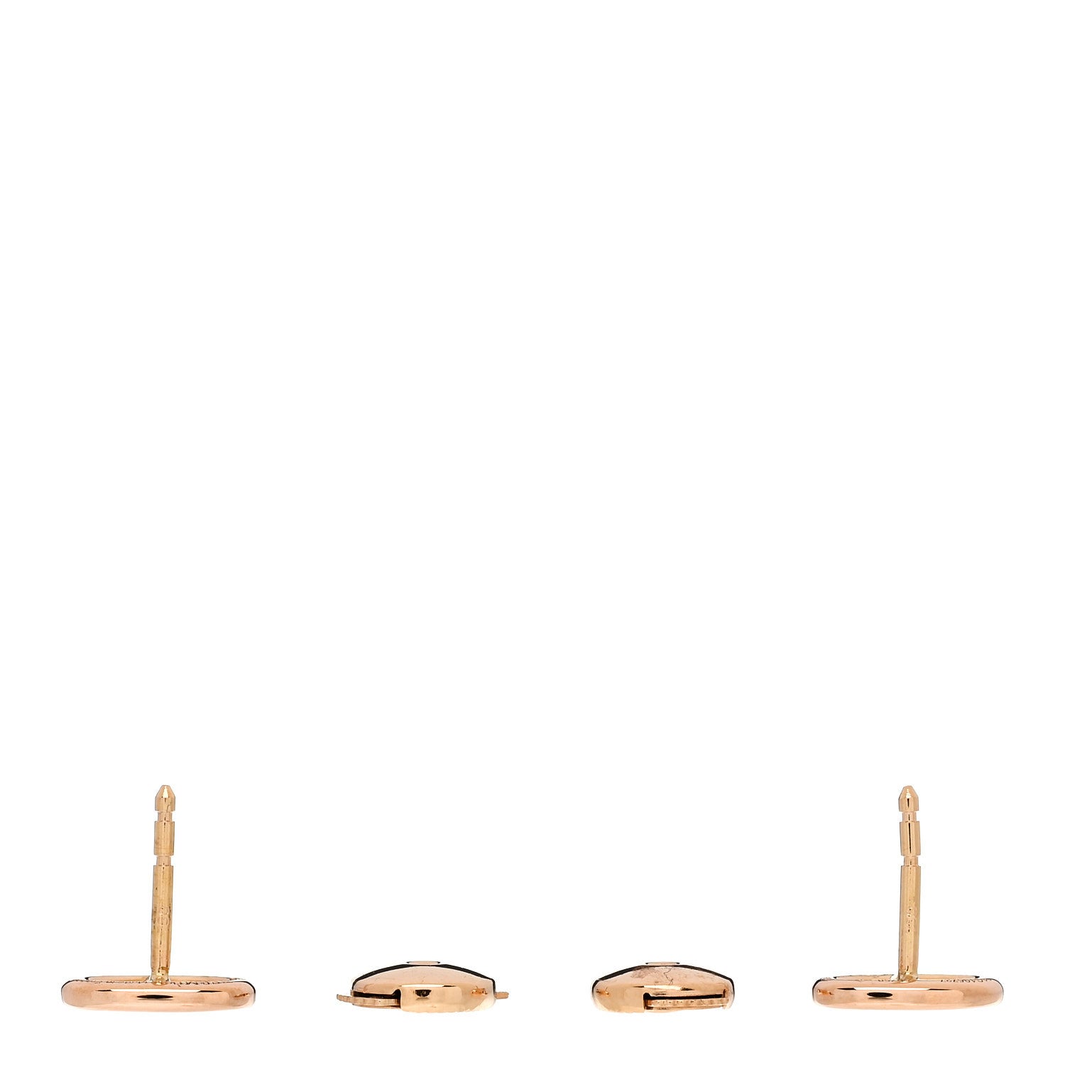 Hermes 18K Rose Gold TPM Farandole Stud Earrings 3 of 5