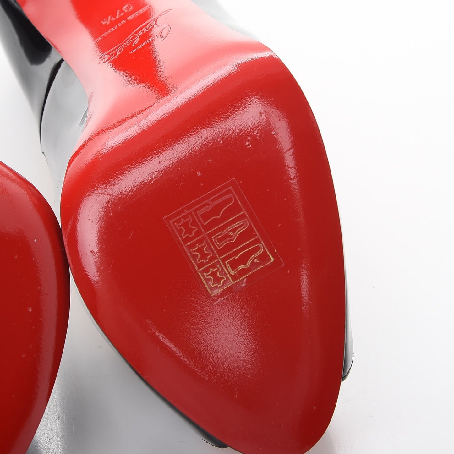 Patent New Very Prive 120 Pumps 37.5 Black Red