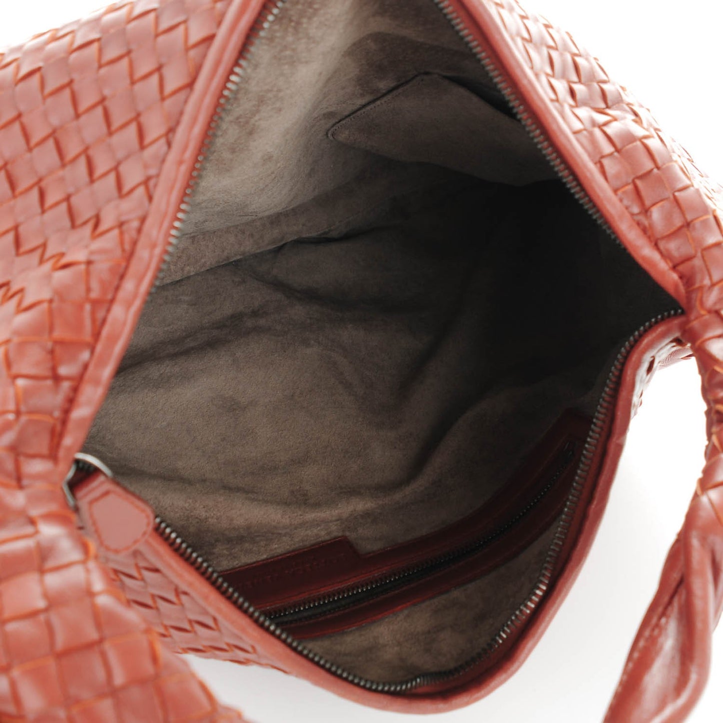 Nappa Intrecciato Large Veneta Hobo Brique