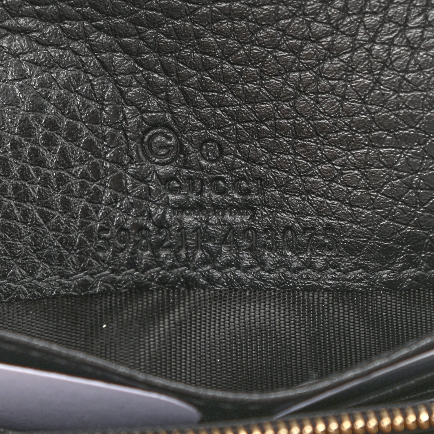 Gucci Pebbled Calfskin Soho Wallet on Chain Black 8 of 9