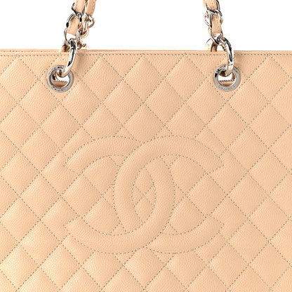 Chanel Caviar Quilted Grand Shopping Tote GST Beige 8 of 11
