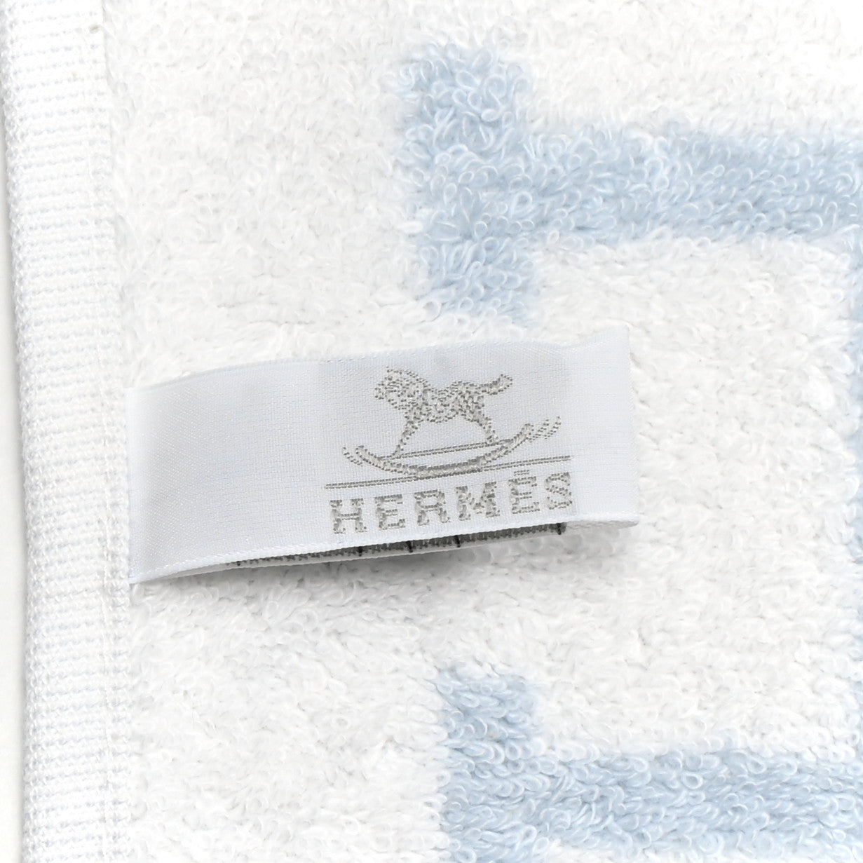 Hermes Cotton Avalon Bath Towel Bleu Glacier 4 of 4
